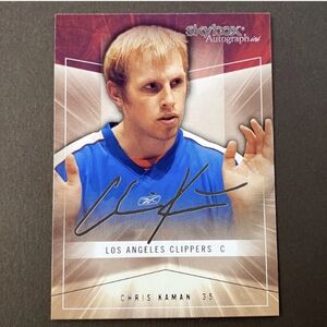🏀Skybox Autographic Basketball Player Chris Kaman Los Angeles Clippers 2004-05